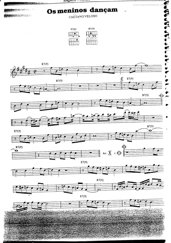 Partitura da música Os Meninos Dançam