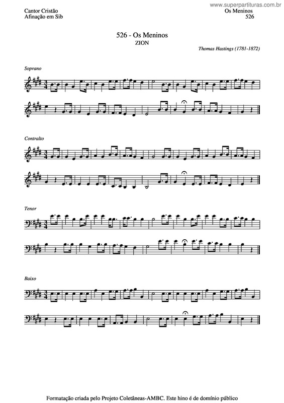 Partitura da música Os Meninos v.3
