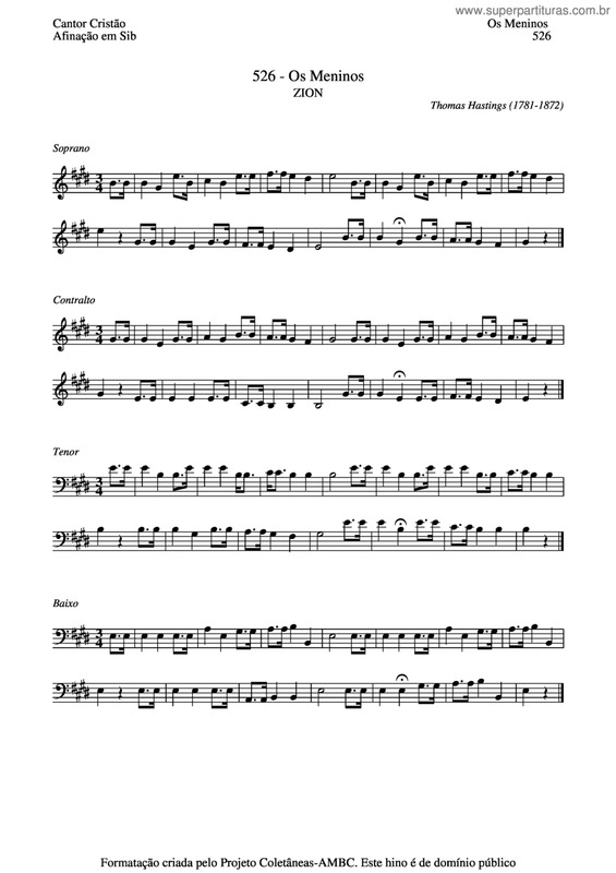 Partitura da música Os Meninos v.3