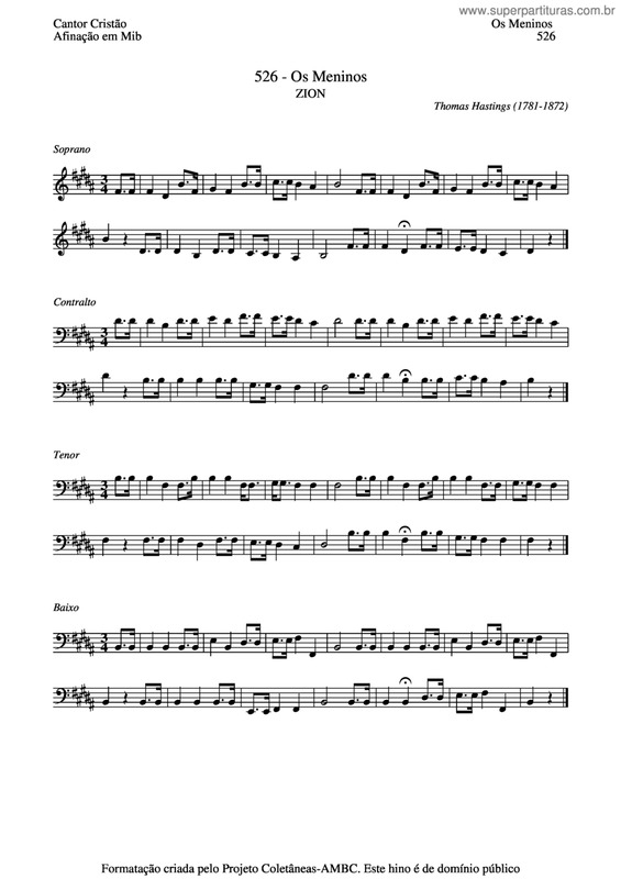 Partitura da música Os Meninos v.4