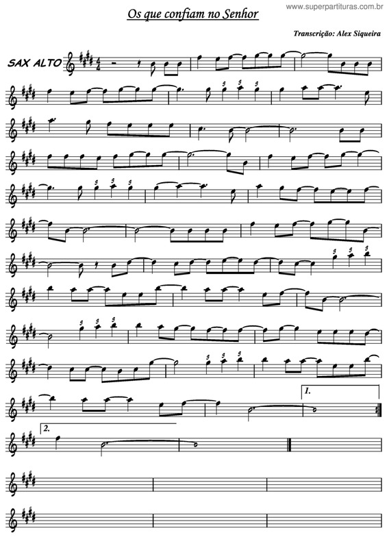 Partitura da música Os Que Confiam No Senhor v.2