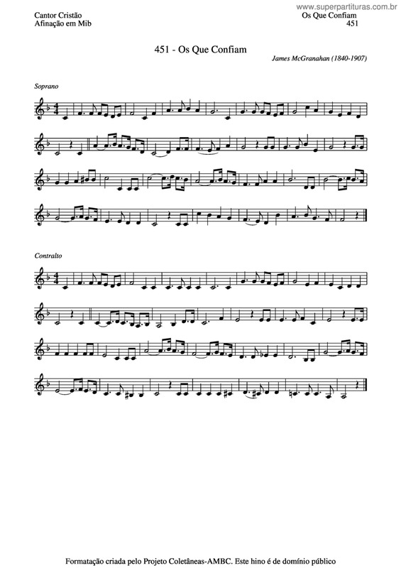 Partitura da música Os Que Confiam v.4