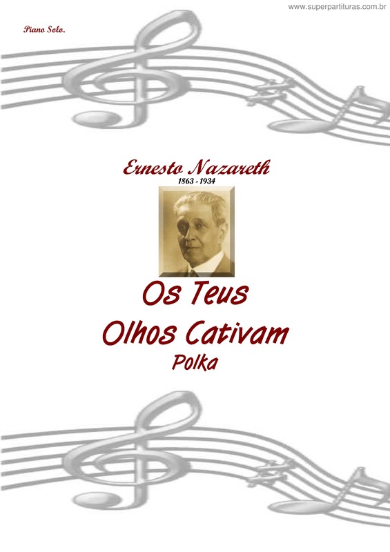 Partitura da música Os Teus Olhos Cativam