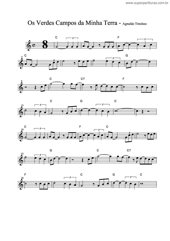 Partitura da música Os Verdes Campos Da Minha Terra v.5