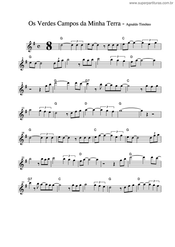 Partitura da música Os Verdes Campos Da Minha Terra v.6