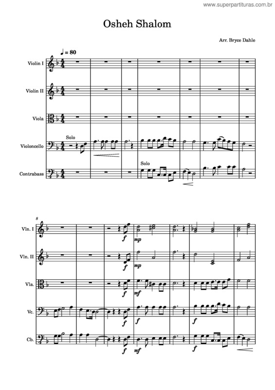 Partitura da música Oseh Shalom – Misc Traditional Osheh