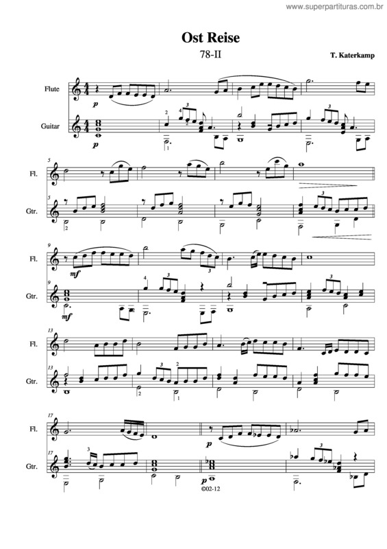 Partitura da música Ost Reise