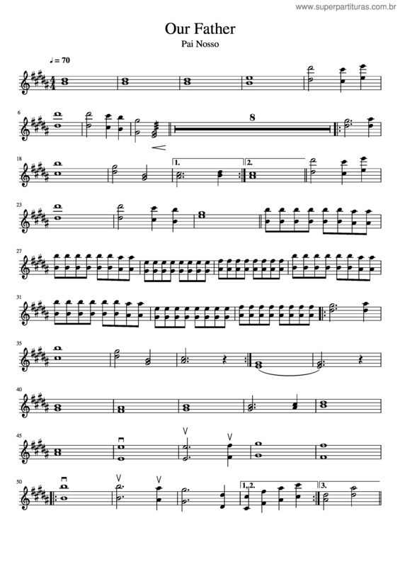Partitura da música Our Father v.4