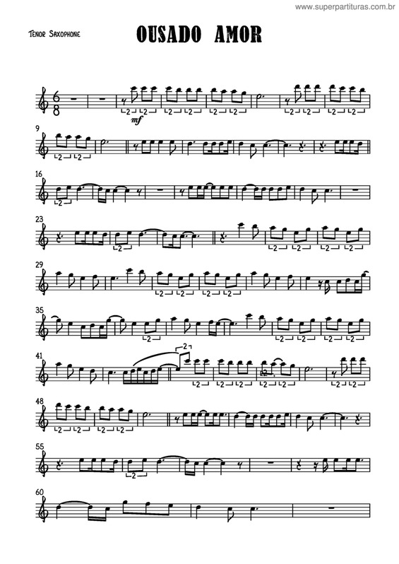 Partitura da música Ousado Amor v.2