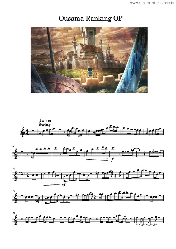 Partitura da música Ousama Ranking Opening
