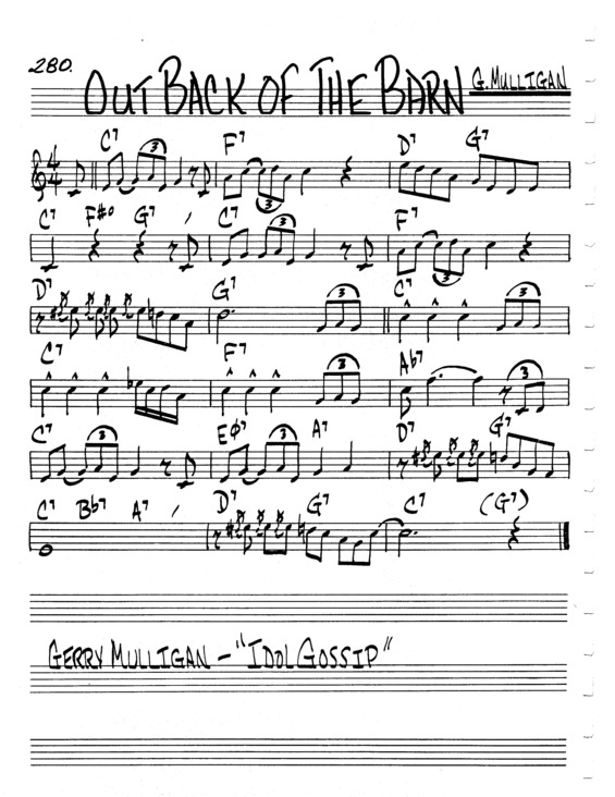 Partitura da música Out Back Of The Barn v.4