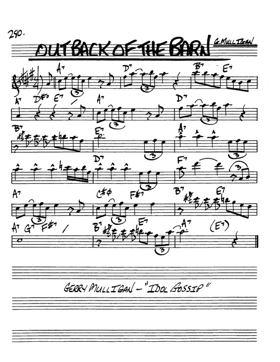 Partitura da música Out Back Of The Barn