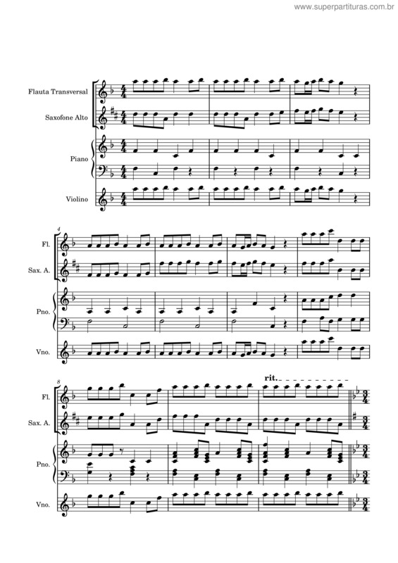 Partitura da música Outono v.19