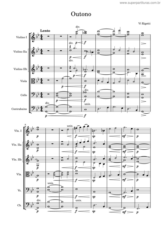 Partitura da música Outono v.21