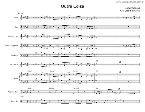 Partitura da música Outra Coisa – Moacir Santos