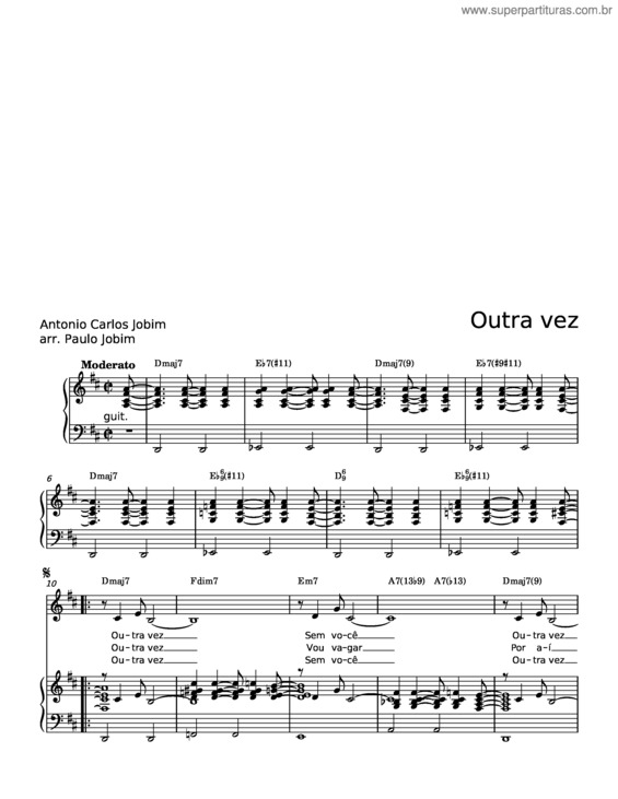 Partitura da música Outra Vez v.12