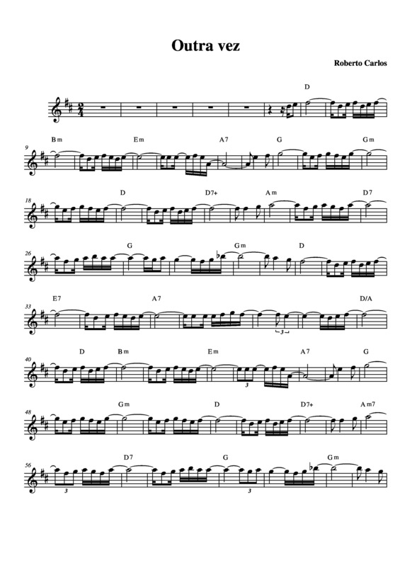 Partitura da música Outra Vez v.3