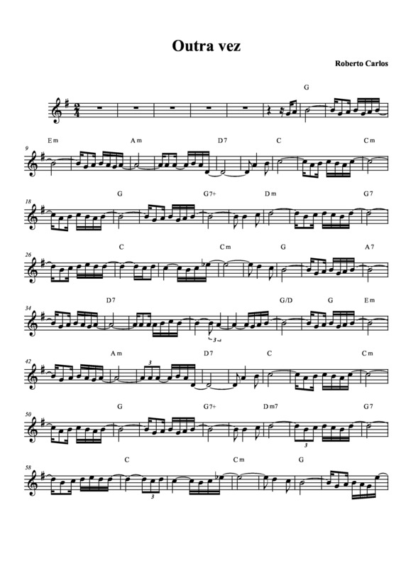 Partitura da música Outra Vez v.4