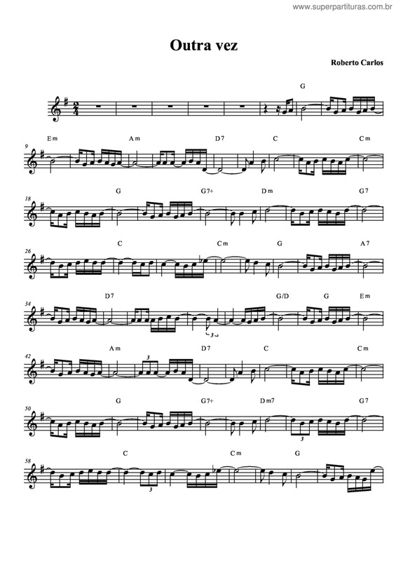 Partitura da música Outra Vez v.5