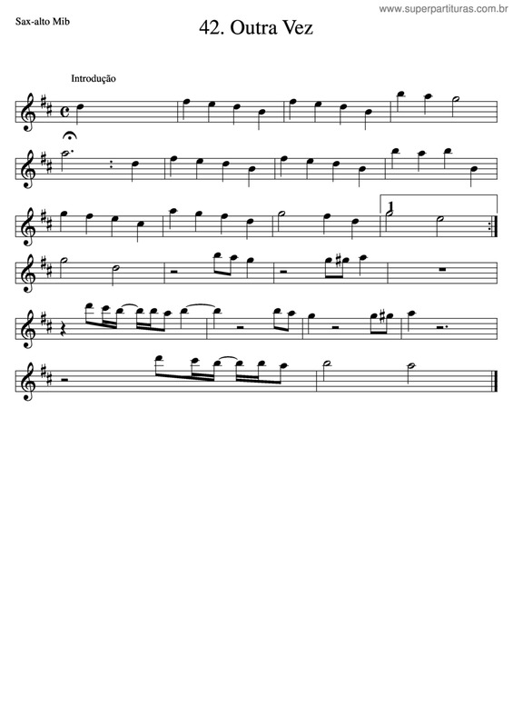 Partitura da música Outra Vez v.6