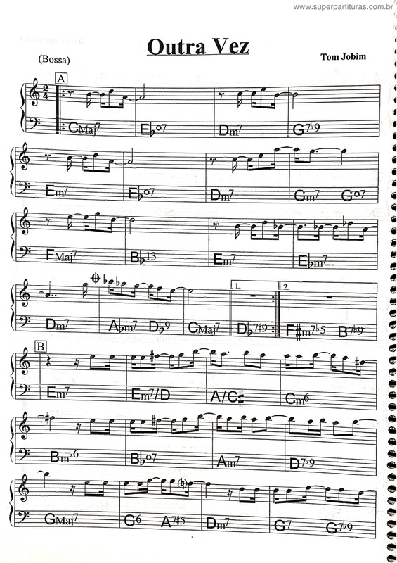 Partitura da música Outra Vez v.7