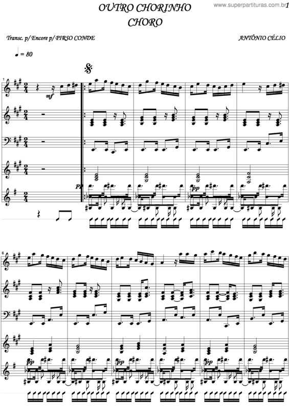 Partitura da música Outro Chorinho v.2