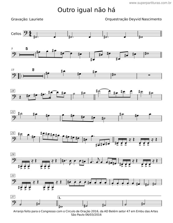 Partitura da música Outro Igual Não Há v.2