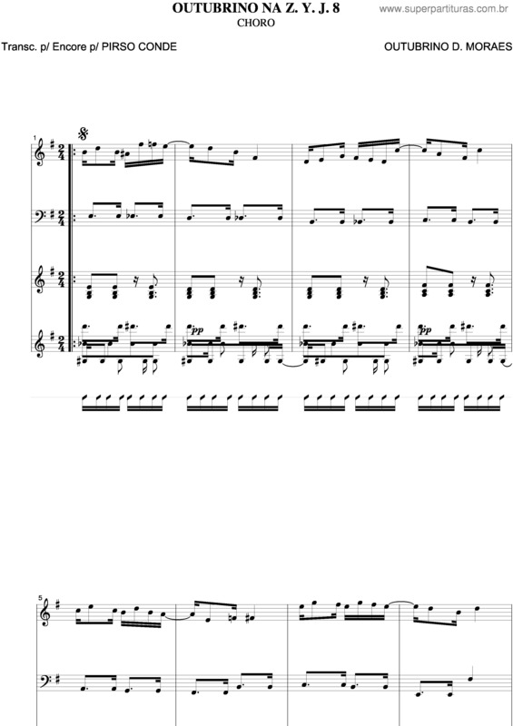 Partitura da música Outubrino Na Z.Y.J. 8