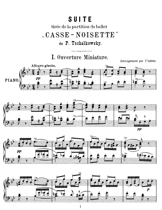 Partitura da música Ouverture Miniature (The Nutcracker Suite)