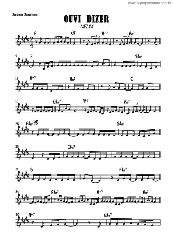 Partitura da música Ouvi Dizer v.2