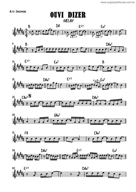 Partitura da música Ouvi Dizer v.3