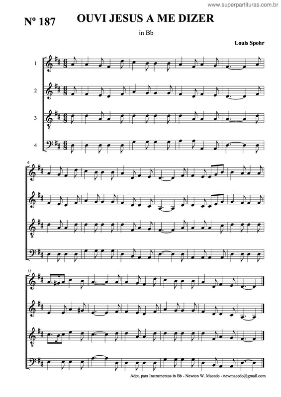 Partitura da música Ouvi Jesus A Me Dizer v.2