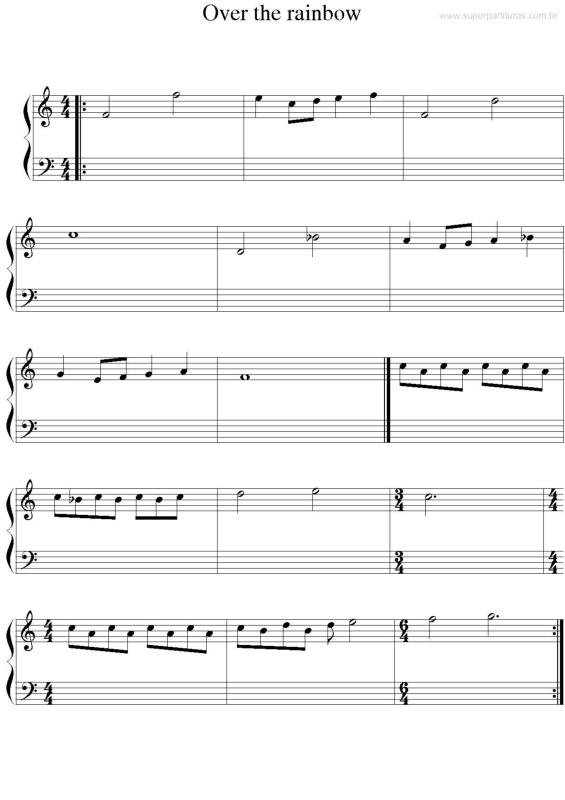 Partitura da música Over The Rainbow (O Mago De Oz) v.3