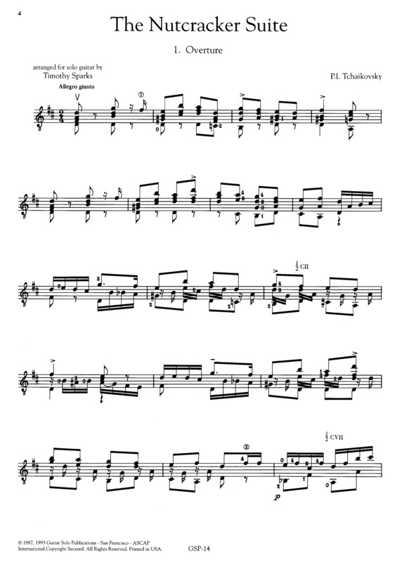 Partitura da música Overture (The Nutcracker Suite)