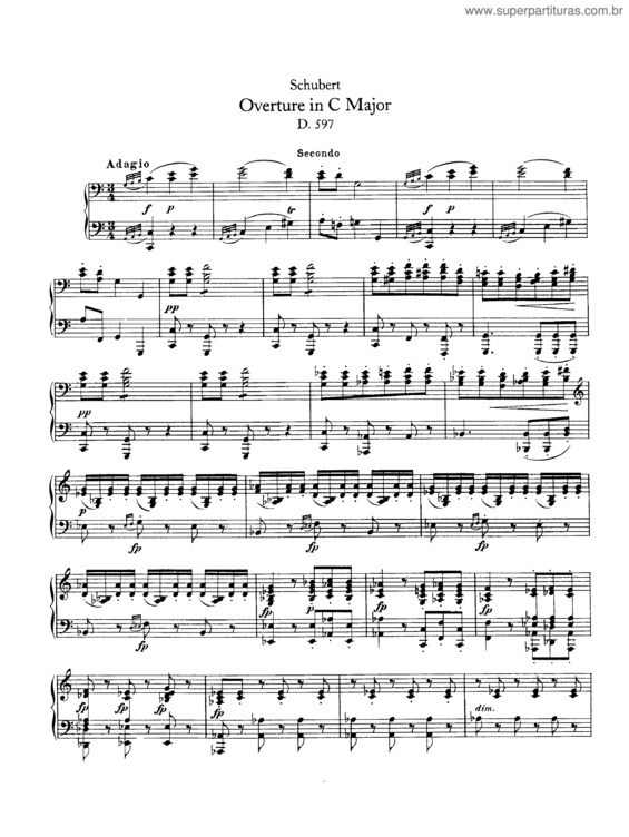 Partitura da música Overture In C Major