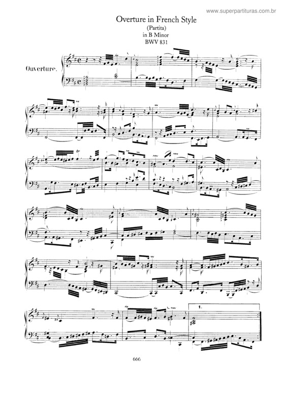 Partitura da música Overture in the French style