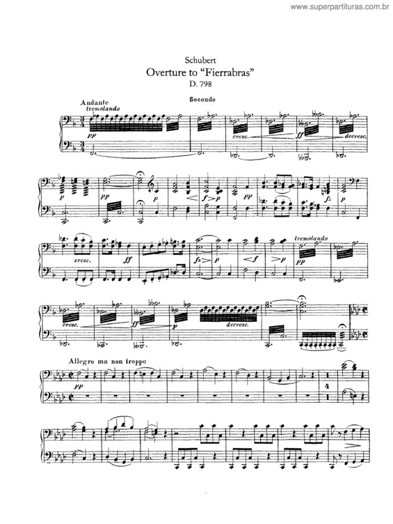 Partitura da música Overture to Fierabras.