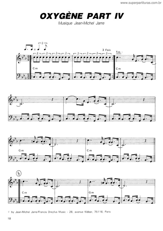 Partitura da música Oxygene Part 4