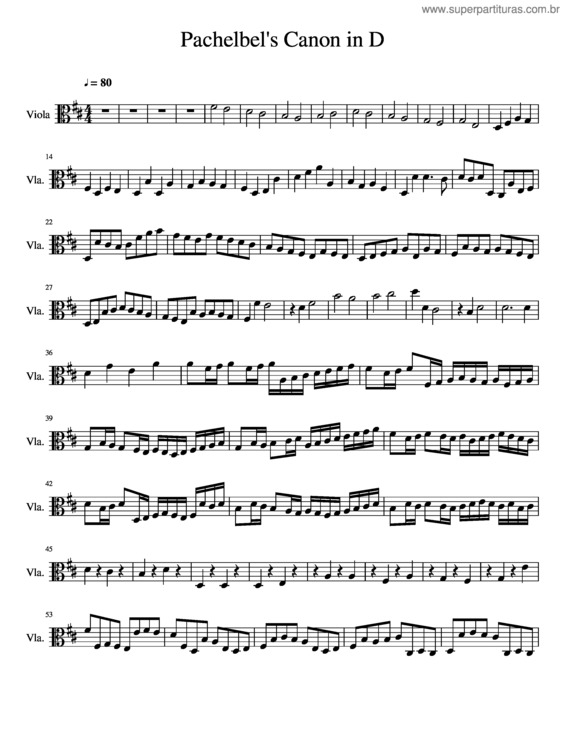 Partitura da música Pachelbel S Canon In D Violin Viola Duet 1