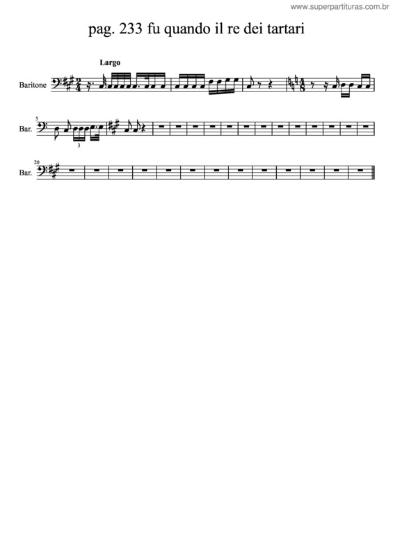 Partitura da música Pag. 233 Fu Quando Il Re Dei Tartari