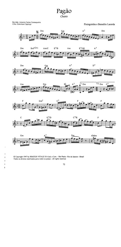 Partitura da música Pagão v.2