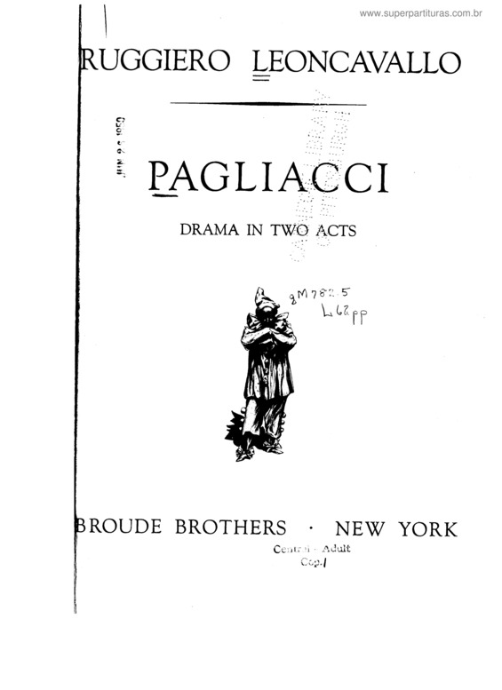 Partitura da música Pagliacci v.2