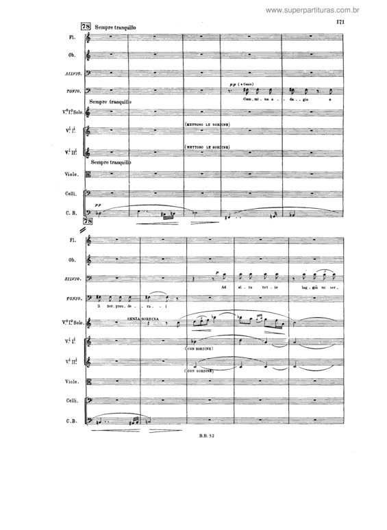 Partitura da música Pagliacci v.6