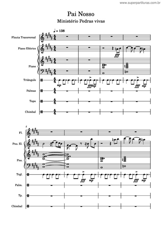 Partitura da música Pai Nosso v.18
