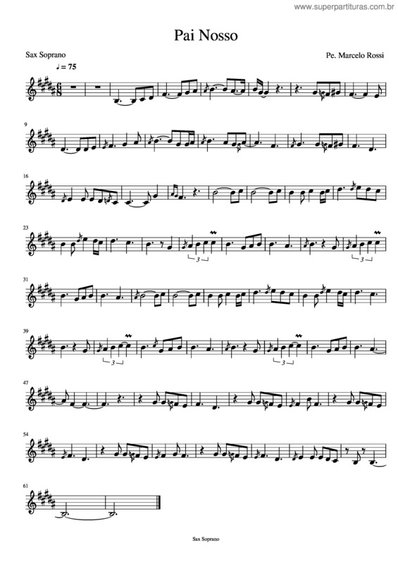 Partitura da música Pai Nosso v.26
