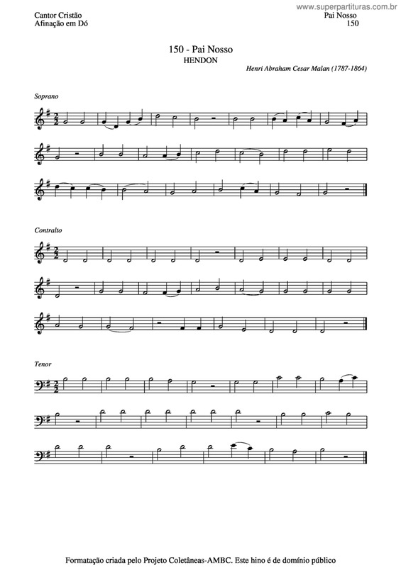 Partitura da música Pai Nosso v.9