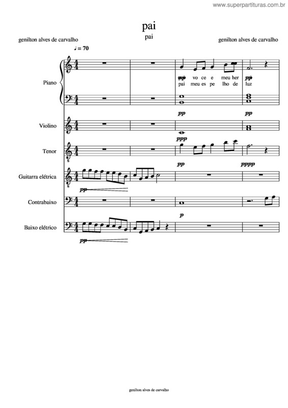 Partitura da música Pai v.12