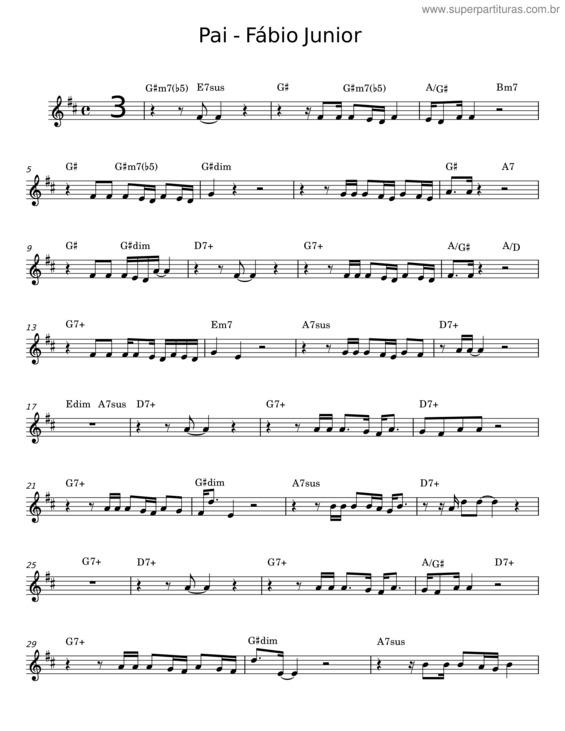 Partitura da música Pai v.13