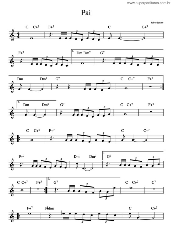 Partitura da música Pai v.4