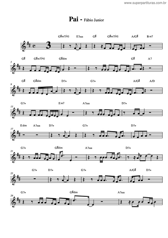 Partitura da música Pai v.7